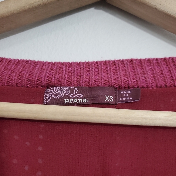 Prana Ellery Magenta Layered Sweater - Picture 3 of 3
